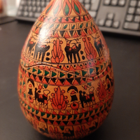 Scatola uovo decorazione etnica