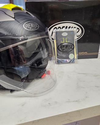Casco Jet Premier Cool Evo con Sunvisor Nero Giall