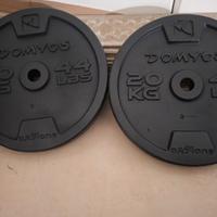 Coppia di dischi da 20 kg foro 28 mm nuovi