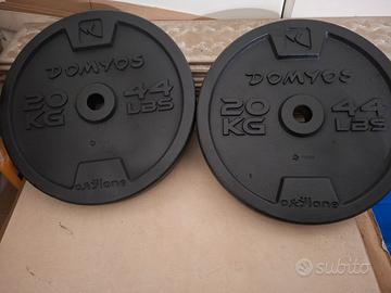 Coppia di dischi da 20 kg foro 28 mm nuovi