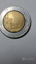  500 lire  bimetallica  1998 con errori conio 
