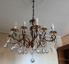 lampadario a gocce classico vintage