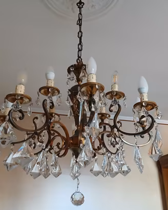 lampadario a gocce classico vintage