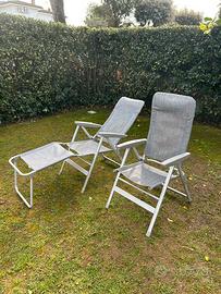 Sedie campeggio Brunner Skye con poggiagambe