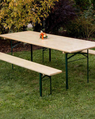 Set Tavolo Birreria + 2 Panche 80x200 cm