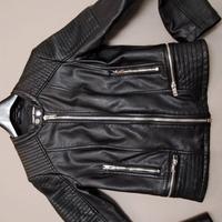 Giubbotto donna modello biker in similpelle