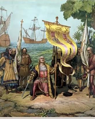 Stampa su tela: Cristoforo Colombo