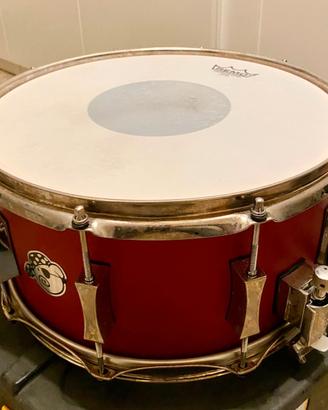 Pork Pie 14x7 Firethorn Red Maple Snare w/ Aged Ha