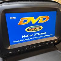 Poggiatesta con DVD e schermo integrato + giochini