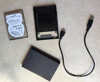 Hard disk 2.5" Seagate 250GB 7200rpm + box esterno