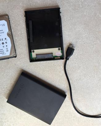 Hard disk 2.5" Seagate 250GB 7200rpm + box esterno