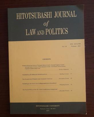 Hitotsubashi Journal of Law and Politics – Vol. 49