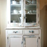 Antica credenza vetrina shabby originale 