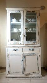 Antica credenza vetrina shabby originale 