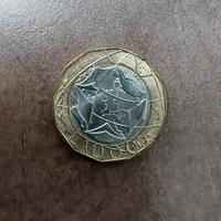 Moneta 1000 Lire Bimetallica Con Errore Di Confini