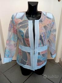 Giacca da cerimonia in organza e lurex