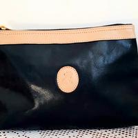 Pochette Vintage RIPEL in Vera Pelle  Nera 
