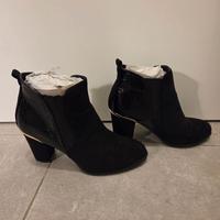 STIVALETTI TACCO 8 CAMOSCIO NERO