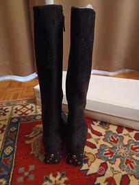 Stivali Geox, neri, tipo camoscio, numero 37.5