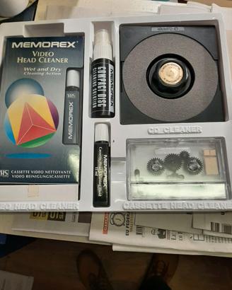 Kit per pulizia CD e videocassette vhs