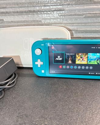 Nintendo Switch Lite Turchese + Custodia + SD 128G