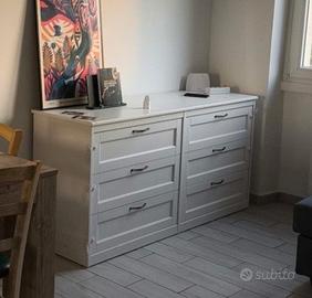 CASSETTIERA BIANCA IN LEGNO