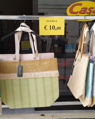 Borse mare in paglia linea VERDE FASHION