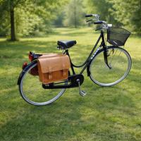 Borsa doppia vintage per bicicletta da portapacchi
