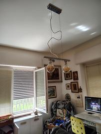 lampadari con luce led calda uno a due lampade E14