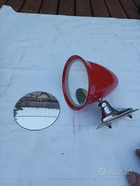 Specchietto Siluro Epoca in Lamiera Rosso - NUOVO