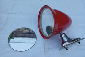 Specchietto Siluro Epoca in Lamiera Rosso - NUOVO