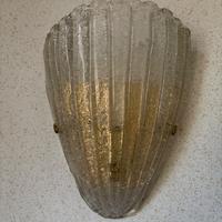 Coppia applique in vetro di Murano a scudo