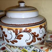 Biscottiera e porta frutta in ceramica 