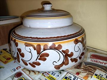 Biscottiera e porta frutta in ceramica 