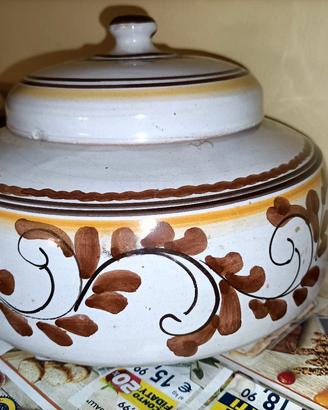 Biscottiera e porta frutta in ceramica 