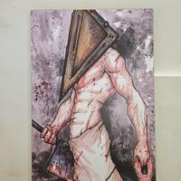 quadro pyramid head legno