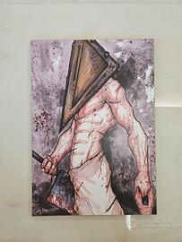 quadro pyramid head legno