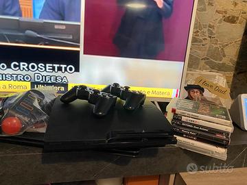 Ps3 con giochi, accessori e cavetteria