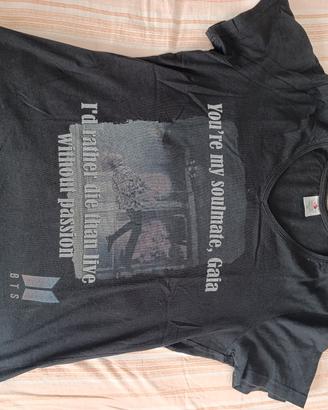 Maglietta nera BTS Jungkook taglia XL merch K-pop