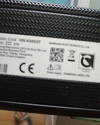 Soundbar Samsung HW‑K450 + Subwoofer PS‑WK450