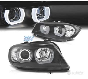 FARI BMW E90 E91 05-08 ANGEL EYES 3D SFONDO NERO