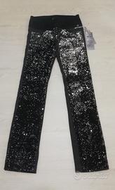 PANTALONE CON PAILLETTES "PHARD DIAMOND" TAGLIA M