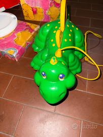 Vtg go go Dino Green