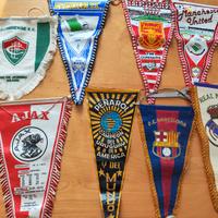 8 gagliardetti calcio vintage anni Ottanta 