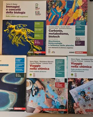 Scienze, biologia e chimica – 5 libri Zanichelli