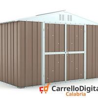 Box giardino in lamiera zincata 327x155 tortora