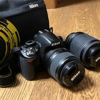 Nikon reflex D3100 con obiettivi 18-55 e 55-200