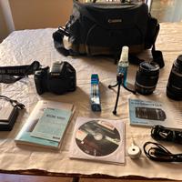 Canon Eos 500D con due obiettivi