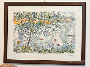 Michele Cascella- Barche al vento