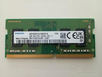 Memoria RAM Samsung 4GB DDR4